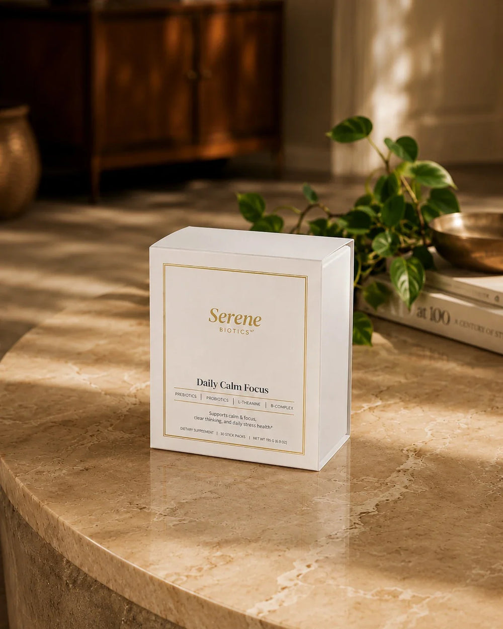 Daily Calm Focus carton, Peach Mango
