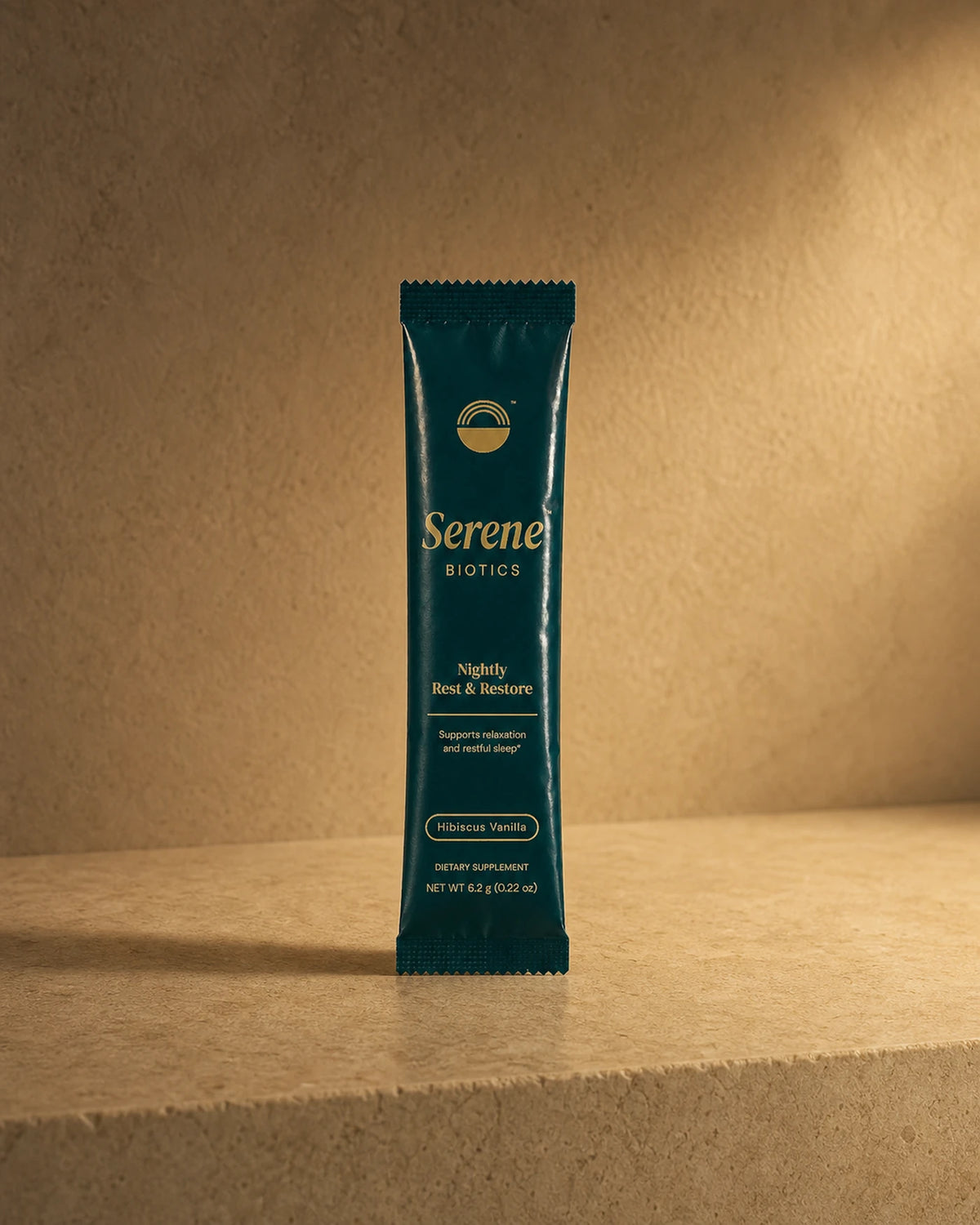 A single Nightly Rest and Restore Hibiscus Vanilla stick pack