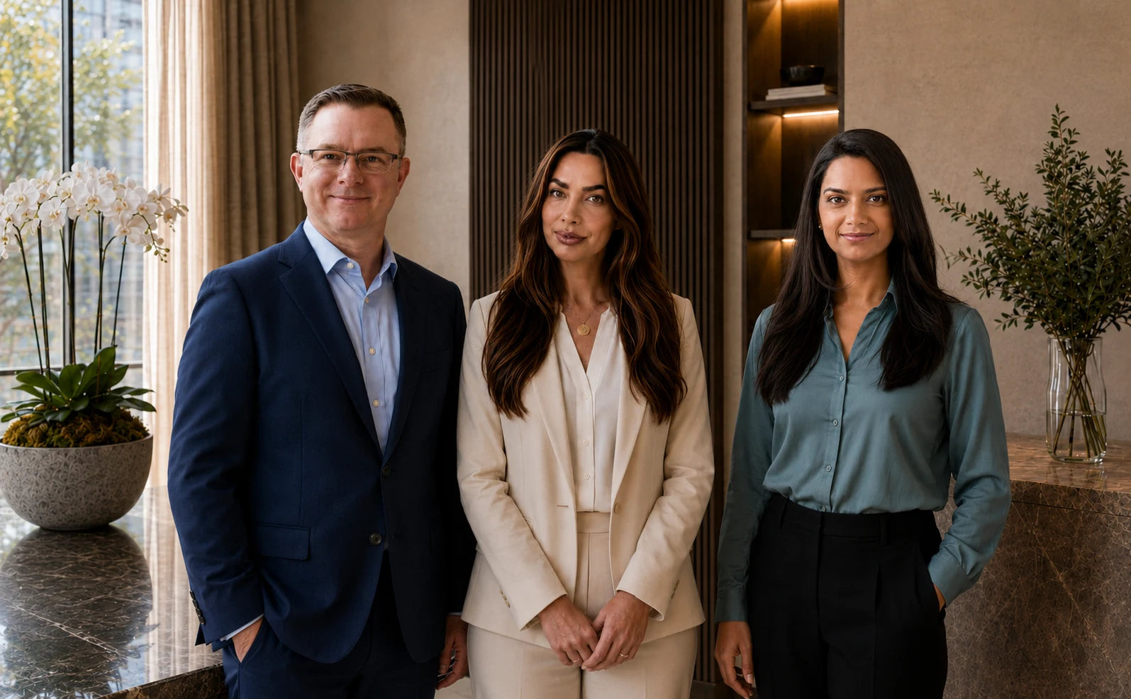 The Serene Biotics team: Per Rehn&eacute;, Ida Adams, and Dr. Yashaswini Yeragunta, MD